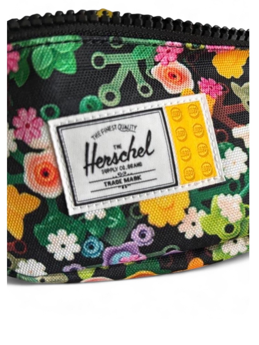 Herschel x LEGO Floral Black Waist Bag / Fanny Pack / Belt Bag Little Herschel - Picture 2 of 6